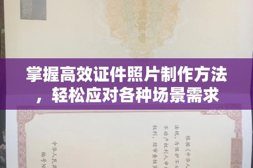贵阳掌握高效证件照片制作方法，轻松应对各种场景需求