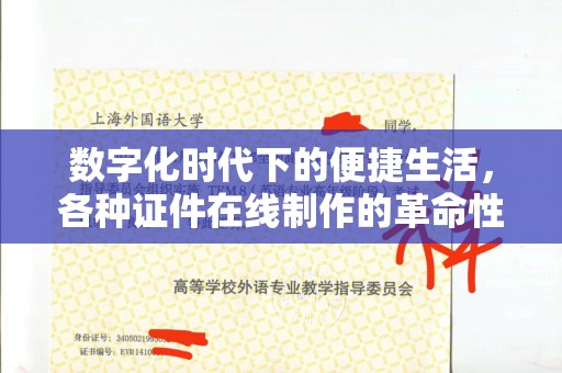 贵阳数字化时代下的便捷生活，各种证件在线制作的革命性变革