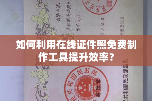 贵阳如何利用在线证件照免费制作工具提升效率？