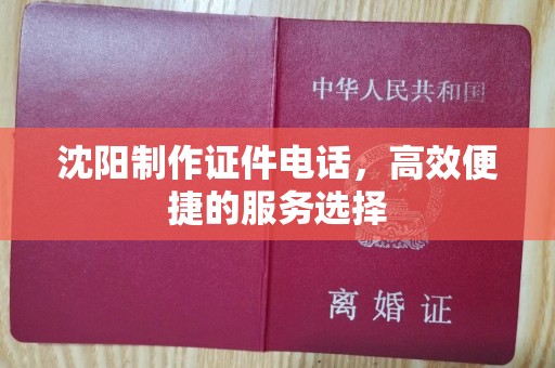 贵阳沈阳制作证件电话，高效便捷的服务选择