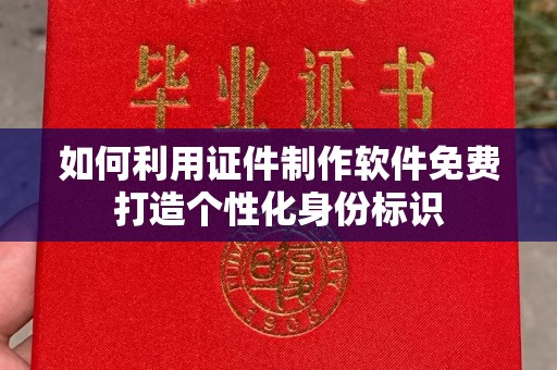 贵阳如何利用证件制作软件免费打造个性化身份标识