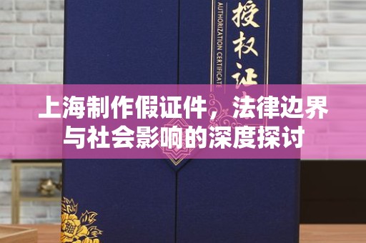 贵阳上海制作假证件，法律边界与社会影响的深度探讨