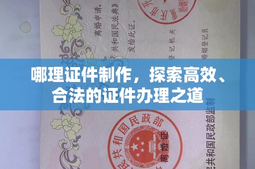 贵阳哪理证件制作，探索高效、合法的证件办理之道
